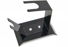 HBM Enkel Verfspuithouder Model 2, spuitpistoolhouder van staal met poedercoating, zwart, 100 x 200 x 190 mm