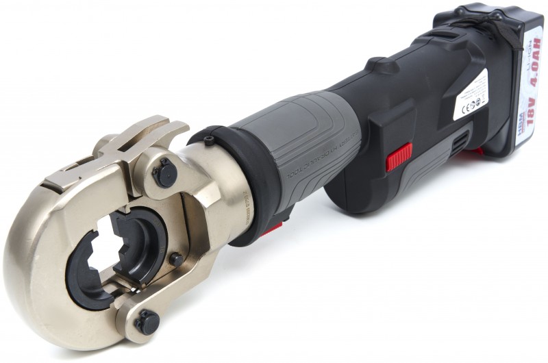 HBM hydraulische kabelkrimptang set 16-300 mm² 60 kN op accu, 18 V, 4 Ah, incl. opbergkoffer HBM hydraulische kabelkrimptang set 16-300 mm² 60 kN op accu, 18 V, 4 Ah, incl. opbergkoffer