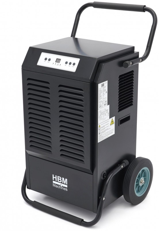 HBM professionel byggetørrer luftaffugter 90 liter/dag 1080 watt digital på hjul R290. HBM professionel byggetørrer luftaffugter 90 liter/dag 1080 watt digital på hjul R290.
