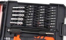 HBM Præcisions-skruetrækkersæt 34-delt - Sporskrue, Hex, Pentalobe, Philips, Torx, Skrueudtrækker, Spanner, Spline, Triwing