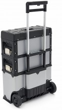 HBM 3-delige modulaire verrijdbare gereedschapskistenset, 75 kg, 50x72x23 cm, uitneembare sorteerbak HBM 3-delige modulaire verrijdbare gereedschapskistenset, 75 kg, 50x72x23 cm, uitneembare sorteerbak