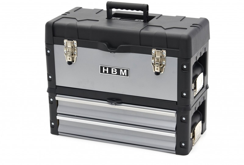 HBM 3-delige modulaire verrijdbare gereedschapskistenset, 75 kg, 50x72x23 cm, uitneembare sorteerbak HBM 3-delige modulaire verrijdbare gereedschapskistenset, 75 kg, 50x72x23 cm, uitneembare sorteerbak