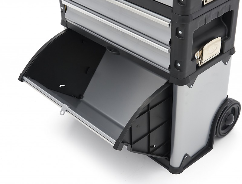HBM 3-delige modulaire verrijdbare gereedschapskistenset, 75 kg, 50x72x23 cm, uitneembare sorteerbak HBM 3-delige modulaire verrijdbare gereedschapskistenset, 75 kg, 50x72x23 cm, uitneembare sorteerbak