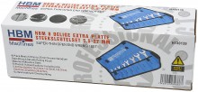 HBM 8-delige extra platte steeksleutelset 5,5-27 mm Chromevanadium