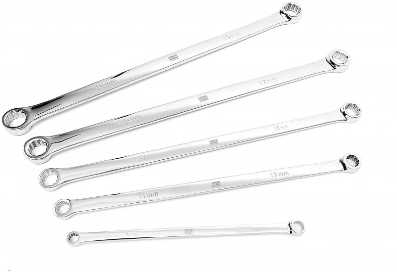 HBM extra lange ringsleutelset 5-delig 8-19 mm