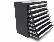 HBM Profi Gereedschapskast 8 Laden 90 x 45 x 90 cm Zwart
