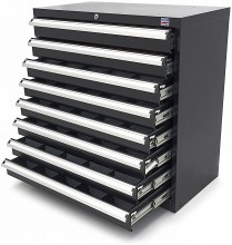 HBM Profi Gereedschapskast 8 Laden 90 x 45 x 90 cm Zwart
