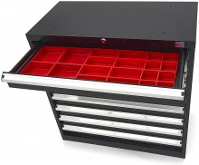 HBM Profi Gereedschapskast 8 Laden 90 x 45 x 90 cm Zwart