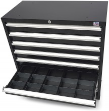 HBM Profi Gereedschapskast 8 Laden 90 x 45 x 90 cm Zwart
