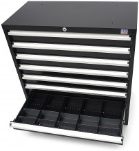 HBM Profi Gereedschapskast 8 Laden 90 x 45 x 90 cm Zwart