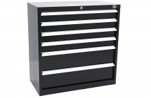 HBM Profi gereedschapskast met 6 laden 90 x 45 x 90 cm zwart