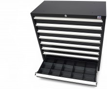 HBM Profi Gereedschapskast 8 Laden 90 x 45 x 90 cm Zwart