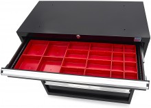 HBM Profi gereedschapskast met 6 laden 90 x 45 x 90 cm zwart
