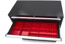 HBM Profi gereedschapskast met 6 laden 90 x 45 x 90 cm zwart