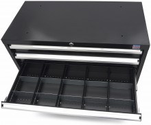 HBM Profi gereedschapskast met 6 laden 90 x 45 x 90 cm zwart
