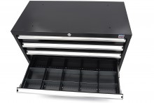 HBM Profi gereedschapskast met 6 laden 90 x 45 x 90 cm zwart