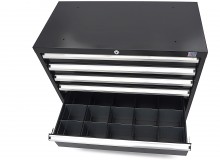 HBM Profi gereedschapskast met 6 laden 90 x 45 x 90 cm zwart