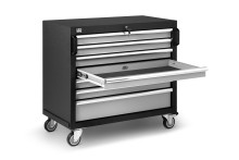 HBM brede professionele gereedschapswagen 7 laden met slot, 4 wielen, 90x45x90 cm, 400 kg draagvermogen