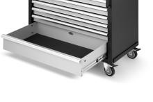 HBM brede professionele gereedschapswagen 7 laden met slot, 4 wielen, 90x45x90 cm, 400 kg draagvermogen