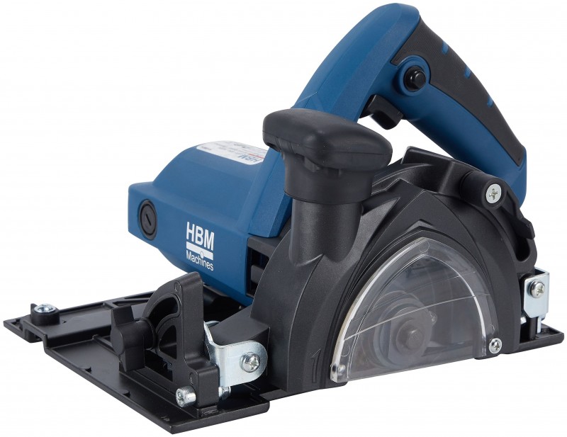 HBM vandkølet sten håndsavmaskine 1400 W, savklinge 125 mm, 45°, snitdybde 30 mm, 230 V HBM vandkølet sten håndsavmaskine 1400 W, savklinge 125 mm, 45°, snitdybde 30 mm, 230 V