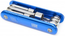 HBM 6-delt sammenklappelig topnøglesæt 60 mm x 110 mm.