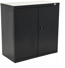 HBM værktøjsskab 90 x 45 x 90 cm Sort med 3 Hylder, 150 kg Bæreevne.