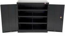 HBM værktøjsskab 90 x 45 x 90 cm Sort med 3 Hylder, 150 kg Bæreevne.