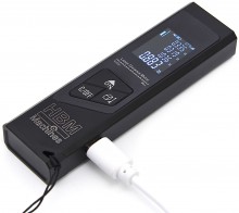 HBM 2-in-1 professionele 40 meter laser afstandsmeter met hoekmeetfunctie, cm/mm en graden



