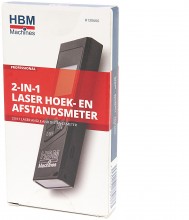 HBM 2-in-1 professionele 40 meter laser afstandsmeter met hoekmeetfunctie, cm/mm en graden



