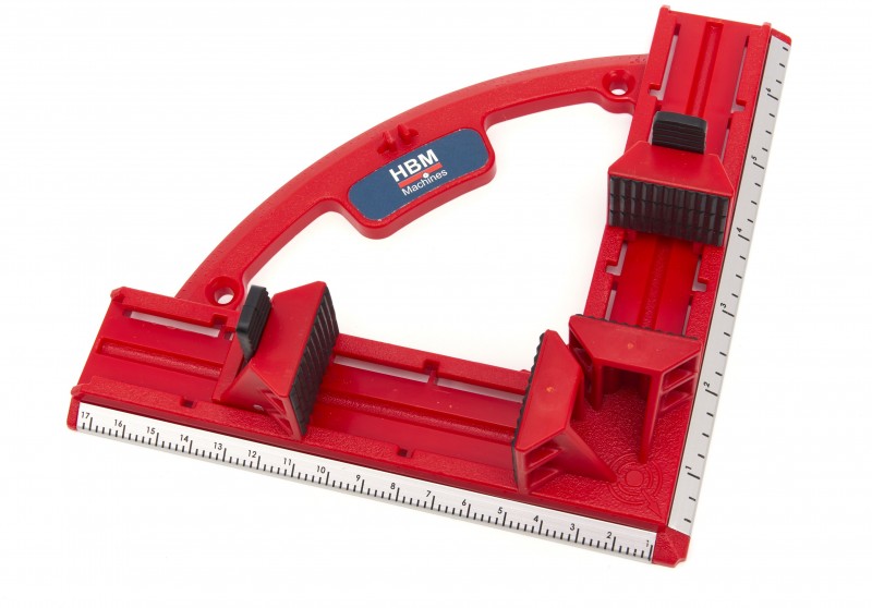 HBM Universele Hoekklem 90 Graden 95 mm Kunststof met Snelverstelling en Maataanduiding