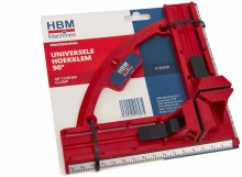 HBM Universele Hoekklem 90 Graden 95 mm Kunststof met Snelverstelling en Maataanduiding
