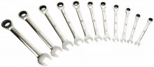 HBM 23-delige professionele ringsleutel-, steeksleutel- en ratelsleutelset metrisch en inch met 4 adapters