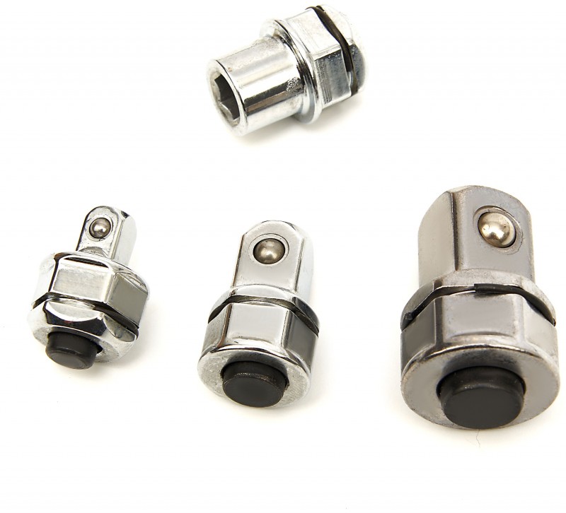 HBM 23-delige professionele ringsleutel-, steeksleutel- en ratelsleutelset metrisch en inch met 4 adapters