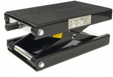 HBM flad mini motorløfter 450 kg sort, platform 42 x 23 cm, højde 11 cm, max. højde 34 cm.