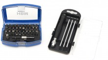 HBM gereedschapskoffer met EVA inlay, 154-delig, gevulde gereedschapsset, chromevanadium, aluminium koffer
