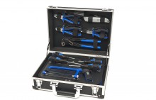 HBM 82-delige professionele gereedschapskoffer met EVA inlay, chromevanadium, aluminium koffer, gevuld