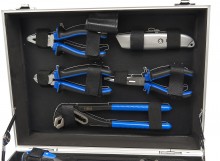 HBM 82-delige professionele gereedschapskoffer met EVA inlay, chromevanadium, aluminium koffer, gevuld