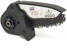 HBM 3-in-1 accu kettingzaag, schuurmachine en bladblazer 12V, 2 Ah Li-ion, 80 mm zwaard, 4.000 rpm
