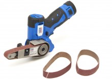 HBM 3-in-1 accu kettingzaag, schuurmachine en bladblazer 12V, 2 Ah Li-ion, 80 mm zwaard, 4.000 rpm
