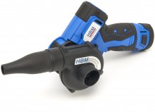 HBM 3-in-1 accu kettingzaag, schuurmachine en bladblazer 12V, 2 Ah Li-ion, 80 mm zwaard, 4.000 rpm
