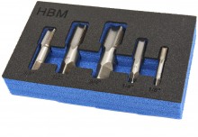 HBM NPT tappenset voor pijpen en buizen 5-delig, carbonstaal