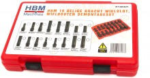 HBM Kracht Wielslot Wielbouten Demontageset 16-delig Ratelsleutel Set