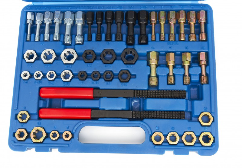 HBM Schroefdraad Reparatieset, Tap- en Snijset 48-delig inclusief Opbergkoffer