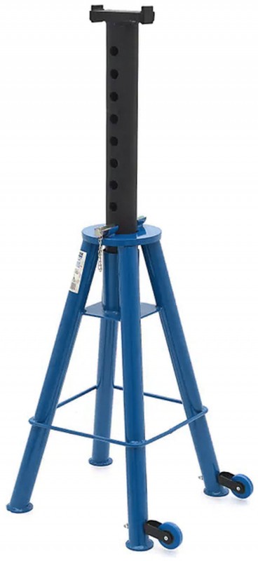 HBM 12 Ton Heavy Duty Støttebukke, Ekstra Høj, Kørbar, 800-1200 mm, Bæreevne 12.000 kg, Maks. Højde 120 cm.