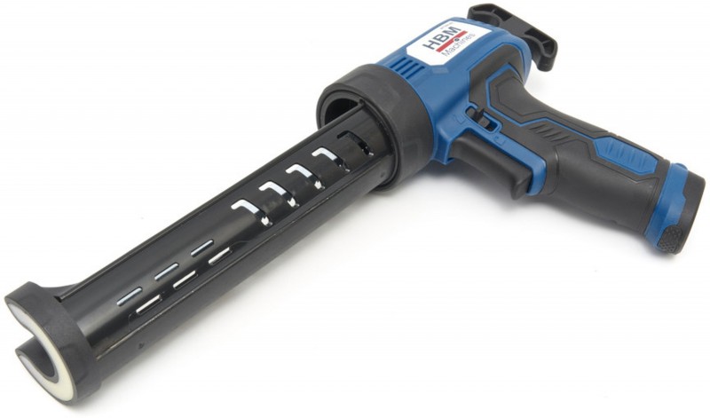 HBM elektrische kitspuit op batterijen, 300 kg extrusiekracht, 70 mm/min, 4x AA, 900 g, 4 uur werktijd