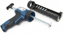 HBM elektrische kitspuit op batterijen, 300 kg extrusiekracht, 70 mm/min, 4x AA, 900 g, 4 uur werktijd