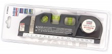 HBM waterpas met multifunctionele rode laser en geïntegreerde rolmaat 250 cm, cm/inch/mm