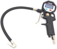 HBM Professionel Digital Dækpumpe med Oplyst LCD Display og Tilbageløb, 0,2-13,8 Bar.