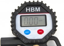 HBM Professionele Digitale Bandenpomp met Verlicht LCD Display en Terugloop, 0,2-13,8 Bar