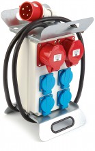 HBM 2 x 400 Volt en 4 x 230 Volt verdeelblok - randaarde 